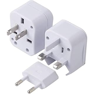 Adaptateur de Voyage – Adaptateur Prise Courant International Universel – Embouts 3 en 1 –220V (Blanc)