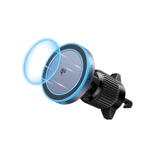 UGREEN Qi2 Wireless Car Charger, 15W Fast Charging Strong Magnetic Car Phone Holder with LED Light for iPhone 16/15/14/13/12 Series Car Accessories