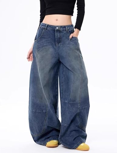 Baggy Jeans for Women Men Wide Leg Jeans High Waisted Vintage Casual Trendy Denim Pants4