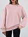 Trendy Queen Sweatshirts for Women Hoodies Oversized Crewneck Tops Sweaters Comfy Fall Winter Outfits Clothes 2026 Fashion GreyPink XL