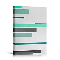 Canvas Wall Art Geometrical Patterns Colorful Geometric Hallway Minimalist Mixed Media Multicolor Patterns - 12x18 inches