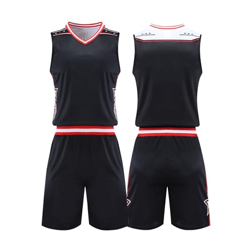 Kit de camisetas de fútbol personalizadas para niños, jóvenes y adultos, uniformes de fútbol personalizados con número de nombre, conjunto de pantalones cortos, 2-Negro, Talla única
