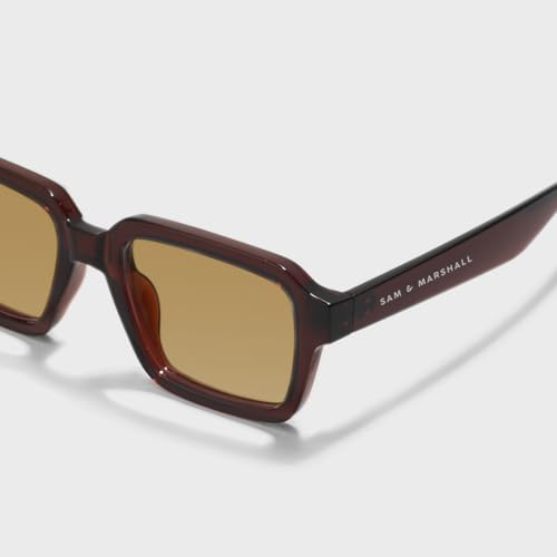 Image of SAM AND MARSHALL TROY Sunglasses I 400UV Protection I Rectangle Shape Sunglass I Men & Women