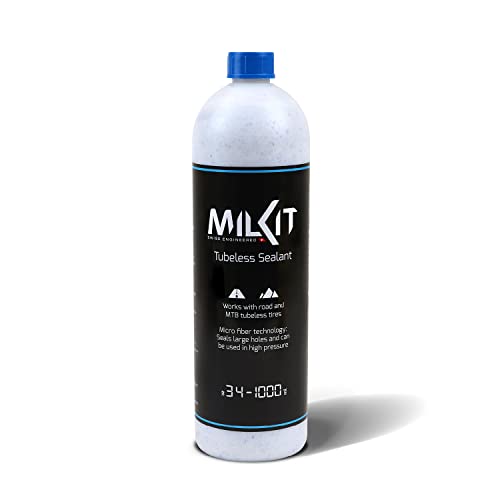 milKit Tubeless Dichtmilch in 1000 ml Flasche - Fahrrad Reifendichtmittel - Dichtmilch Tubeless Milch Fahrradreifen Dichtmittel MTB Rennrad & Co.