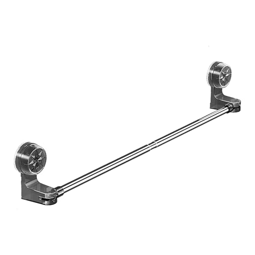 Toallero con ventosa – Soporte de toalla ajustable montado en la pared – Percha de acero inoxidable para dormitorio, caravana, cocinas, inquilinos, dormitorio, azulejos, pared, apartamento, hotel