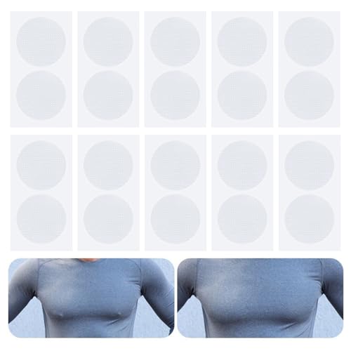 Zetqhuu Parches para Pezones Masculinos | 10 Unidades Protector de Pezón,Resistentes al Sudor y Discretos para Gimnasio, Correr, Playa, Actuaciones y Uso Diario