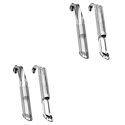HEMOTON 4 coladores de té de acero inoxidable duraderos colgantes infusores de té coladores de té (plata)