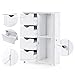 VASAGLE Bathroom Storage Cabinet, Floor Cabinet with an Adjustable Shelf and 4 Drawers, White ULHC41W
