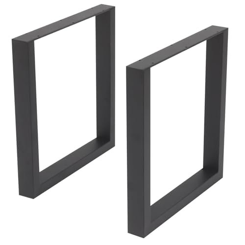 GREENSAPPIRE 2 Stück Tischbeine 40X43CM Metall Schwarz Bankgestell Esstischgestell für Couchtisch Sitzbank Möbelfüße aus Vierkantprofil für Tischplatte Industrieller Tischgestell Werkbank