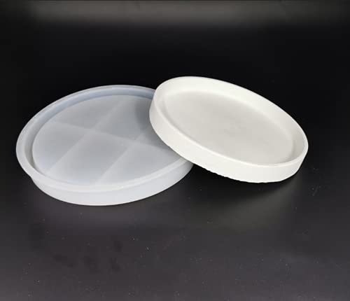 Loyobte Silicone Tray Mold For Big Round Planter,6'' Plant Saucer Concrete Molds Resin Fruit Tray Mold #TOP1