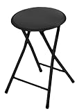 FORNOR 224737 Tabouret Pliable en PVC Noir 30 x 30 x H