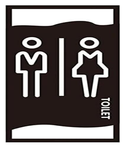 Panneau de toilette pour salle de bain identification claire porte lot de 2