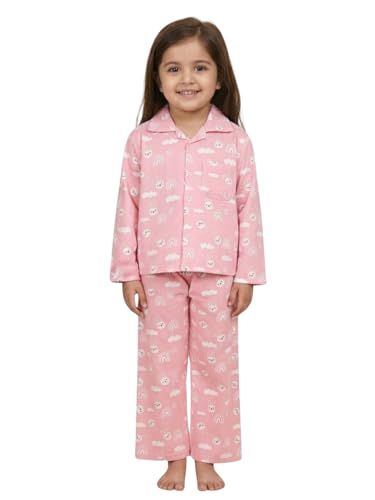 Image of The Mom Store Kids Cotton Night Suit for Boys and Girls | Breathable Night Dress for Kids Boys and Girls | Printed Nightsuit Pajama Set | Comfortable All-Season Sleepwear for Daily Use