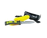 wellenshop Tauchermesser 115mm Edelstahlklinge + Säge+ Beinholster