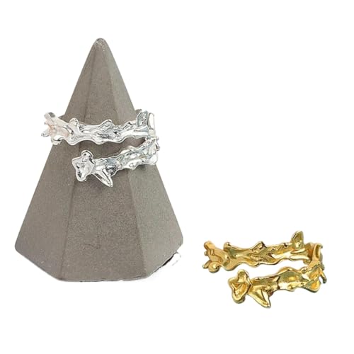 Bijoux anneaux irréguliers pour hommes et femmes à la finition haut de gamme