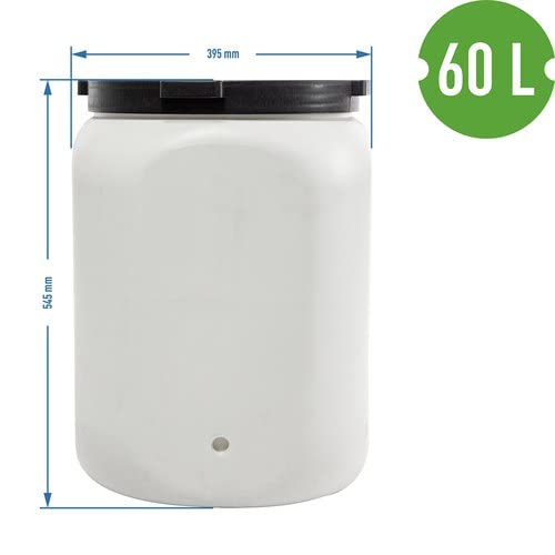 BIOWIN beczka, plastik, biała, 60 l
