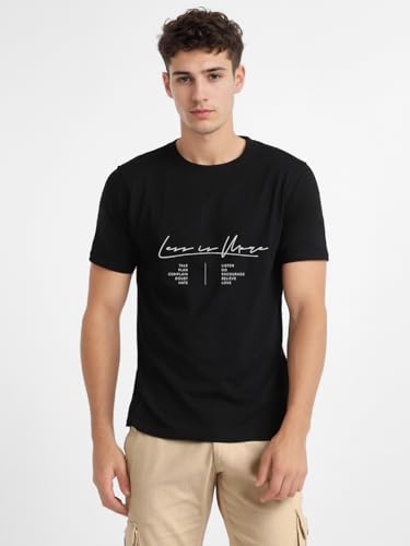 Image of Nobero 100% Cotton T Shirts for Men Stylish | Regular Fit | Graphic Printed T Shirts for Men 180 GSM Combed Cotton | Round Neck Half Sleeve