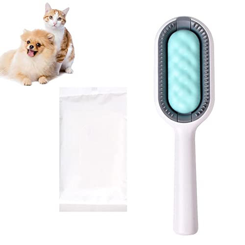 Cepillo para Quitar El de Mascotas,Universal Pet Knotter 4 en 1 Peine de Depilación Multifuncional Reutilizable para Limpieza y Aseo Del Pelo de Mascotas (verde pelo corto) Cover