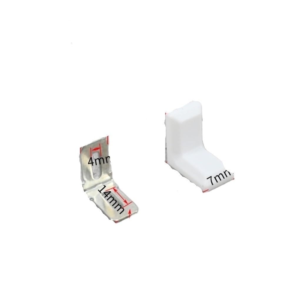 Sunrrafck White-2 In1 10Pcs Nylon Plastic Corner Code 90 Degree Angle Retainer Laminate Clothe Cabinet Reinforcement Connector Hardware Accessories(White-2 In1)