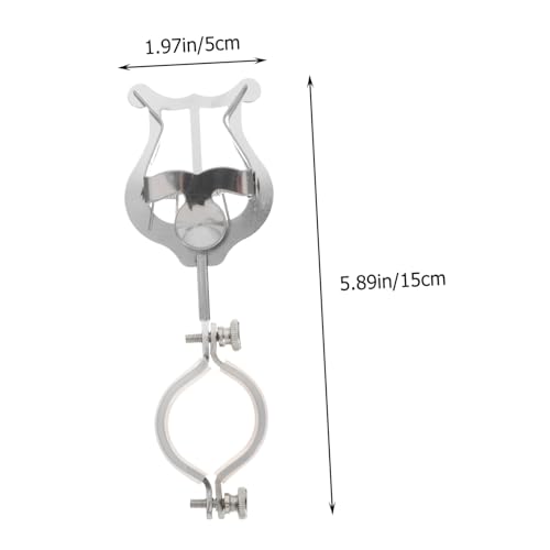 ULDIGI Metal Trumpet Lyre Music Score Holder Portable Music Clip for Marching Band Clarinet and Trumpet Adjustable Music Book Clamp for Musicians and Performers