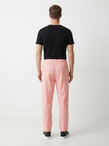 Image of Mens Cotton Linen Striped Plus Size Pyjama
