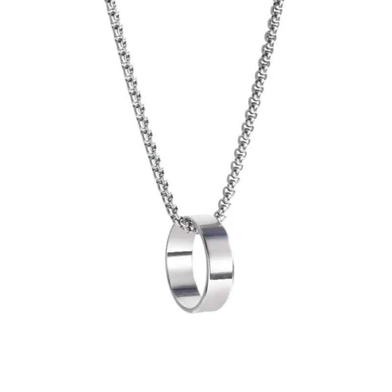 Image of SALTY ALPHA Anti Tarnish Stainless Steel Promise Ring Locket Neck Chain for Men | Stylish Pendant Necklace | Jewellery Accessories for Boys | Minimal Jewelry | Gifts for Boyfriend & Husband | Gift for Diwali, Christmas, Marriage, Birthday