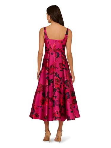 Image of Adrianna Papell Women's Rose Jacquard Ankle Dress