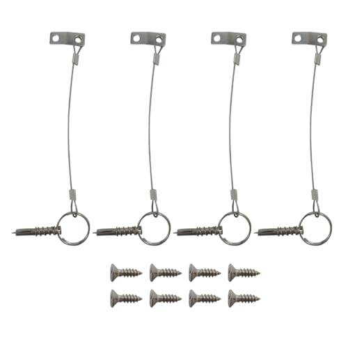USonline911 Full 316 Stainless Steel Quick Release Pin W/Drop Cam & Spring& 8 Installation Screws for Bimini Top, Boat Tops And Support Poles, Deck Hinge-4 Pack