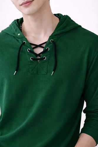 Image of Men's Cotton Blend Regular Fit Hooded Neck T-Shirt