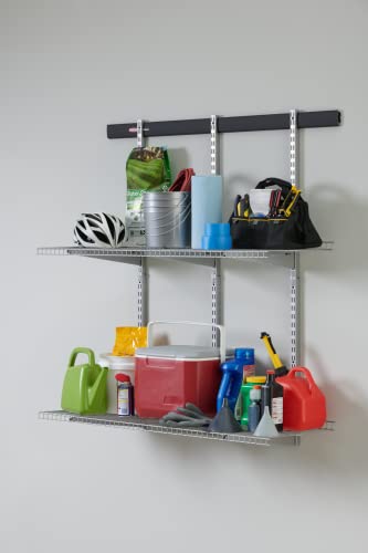 Rubbermaid Fasttrack Extension Kit for Garage, Shelves, 2091173, 16-Piece, Black