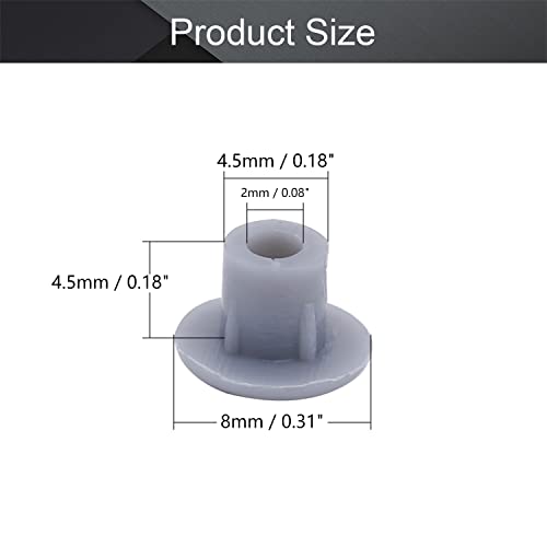Image of MroMax 50Pcs Screw Cap Cover 3 /16inch Bottom Dia Fit for 4.5-5mm Diameter Hole Plastic Tube Cover Shelf Peg Hole Plugs for Cupboard Bookshelf Shelf Closet Cabinet Bracket Furniture Grey Tone
