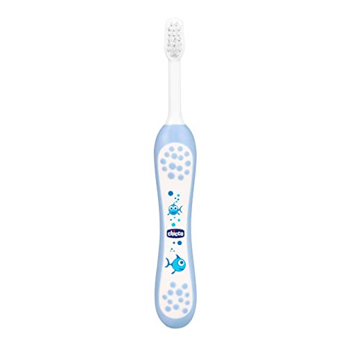 Chicco Baby Toothbrush for Infants (6m-36m), Extra Soft Tapered Bristles ideal for Milk Teeth | BPA Free (Blue) (B0BK1NKB3B) Amazon Price History, Amazon Price Tracker