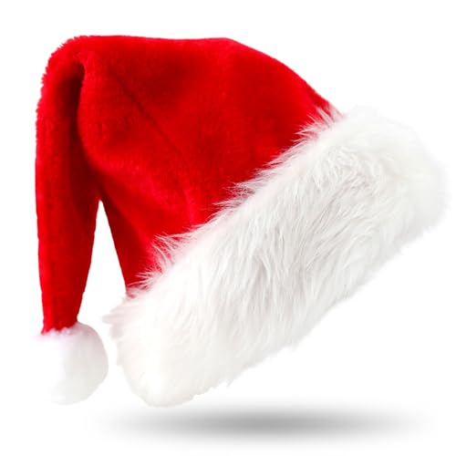 🎅 MORBIDEZZA E COMFORT ASSOLUTO – Lasciati avvolgere da un caldo abbraccio natalizio! Cappello Babbo Natale bambina e bambino in tessuto morbidissimo, che offre una sensazione di comfort durante le feste. Goditi il Natale in pieno relax!