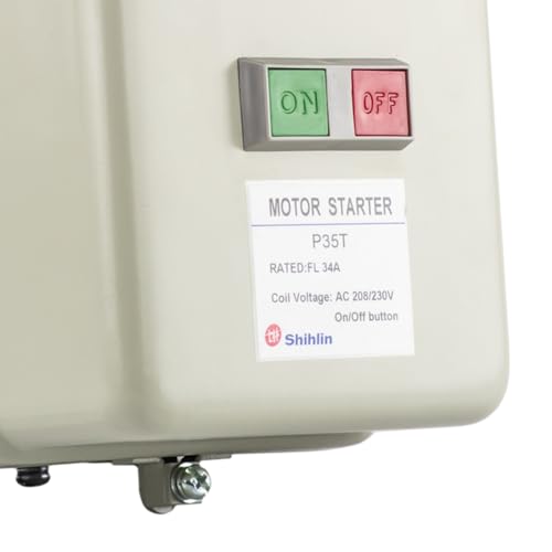 New Magnetic Motor Starter Control 5hp 1ph 230V definite purpose 28 amp w/ push button on/off miniatura 7