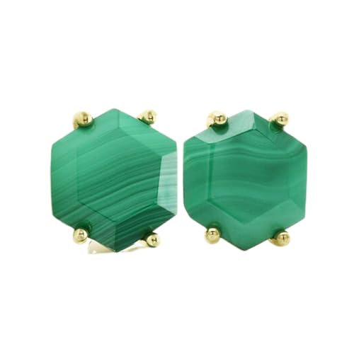 Boucles d'oreilles malachite argent 925 minimaliste pour le bureau et les sorties