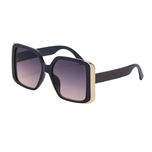 Monture vintage lunettes de soleil femme luxe carré surdimensionné UV400
