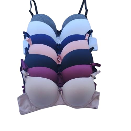davina fashions Women's T-Shirt Bra Set, Multicolour Pack of 2, Padded with Adjustable Straps-picture-16