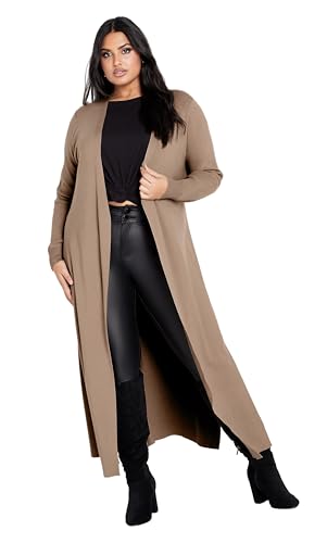 Image of City Chic Plus Size Cardigan - Goldie Longline