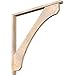 Ekena Millwork BKT0402X44X44LEC04SDF Legacy Craftsman Smooth Bracket w/Offset Brace, Douglas Fir