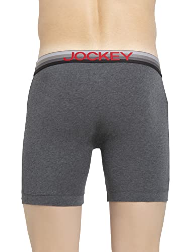 Image of Jockey ZN03 Men's Super Combed Cotton Elastane Stretch Solid Boxer Brief with Ultrasoft Waistband