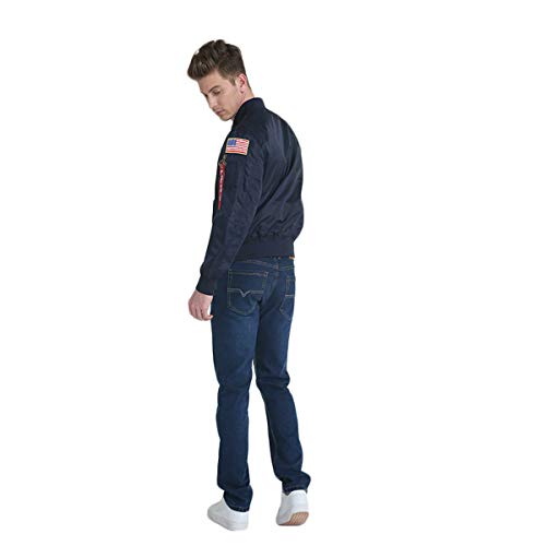 Image of CORIRESHA Mens Apollo NASA Patches Slim Fit Bomber Jackets Windbreaker