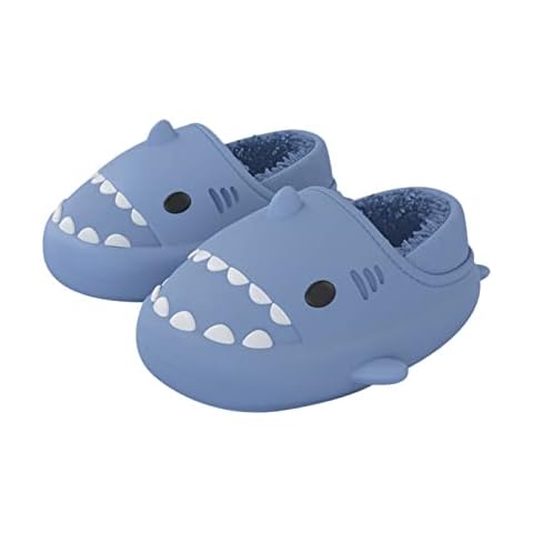 RXLLDOLY Kids Shark Slippers Boys Girls Cute Animal Slippers Winter Plush Warm House Shoes Anti-Slip Waterproof Cartoon Slippers for Toddler Cover
