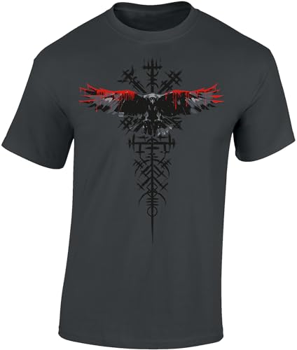 T-shirt viking homme Corbeau de sang en maille respirante haute résistance