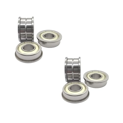 DINGGUANGHE 10pcs FR6ZZ Miniature Flanged Ball Bearings 9.525x22.225x7.144mm Flange Bearing Printer Bearings