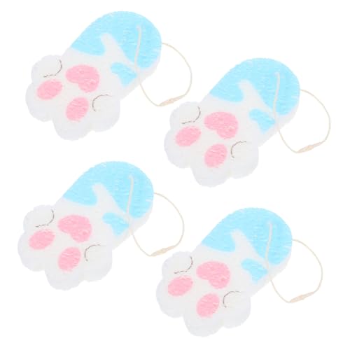 MUSISALY 4 Esponjas De Cocina Reutilizables con Forma De Pata De Gato: Productos De Limpieza Eficaces, Esponjas Comprimidas con Dibujos Animados para Lavar Platos Y Usar En La Cocina.