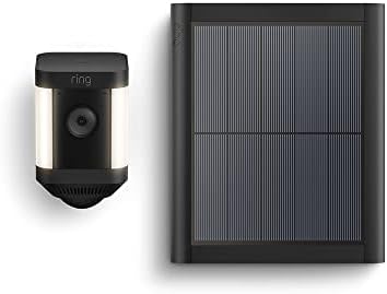 Ring Spotlight Cam Plus Solar von Amazon | 1080p-HD-Video, Gegensprechfunktion, Nachtsicht in Farbe, LED-Spotlights, Sirene, Selbstinstallation