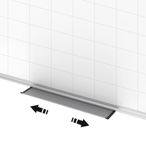 Image of XBoard Magnetic Dry Erase Board with Lines 48 x 36 Inch, 4' x 3' Double Sided Hanging White Board Planner for Wall | Grid Lined White Board + Message Presentation Board