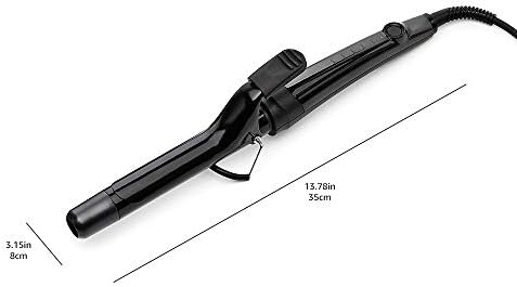 Amazon Basics PTC Ceramic Curling Iron with LED Display, Touch Panel, Auto Shut Off Function, 2.5 cm - Black