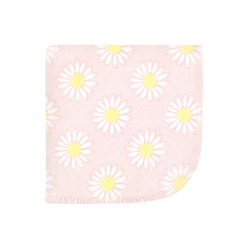 Image of Hudson Baby Unisex Baby Flannel Cotton Poly Washcloths, Lemon Daisy 12 Pack, One Size