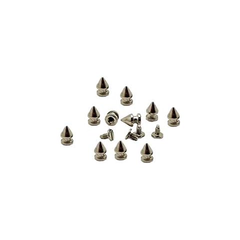 50 x Silver 7 x 13mm EIMASS® Premium Alloy Screw-Back Spike Cone Rivet Bullet Studs Cover